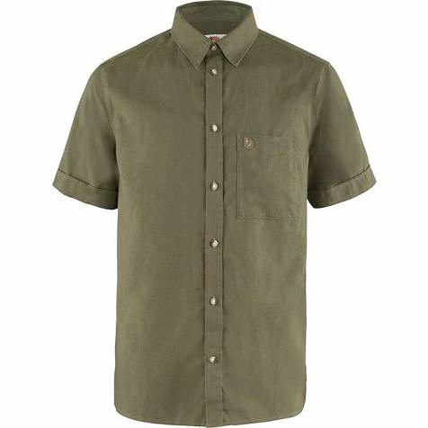 Fjallraven Men Övik Shirts Green PH167963 Philippines